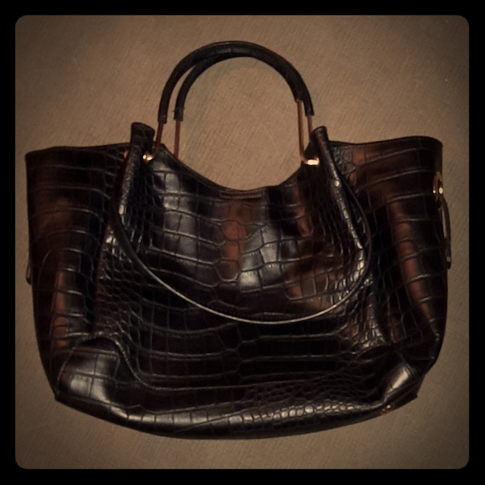 Chico's Alligator print leather purse